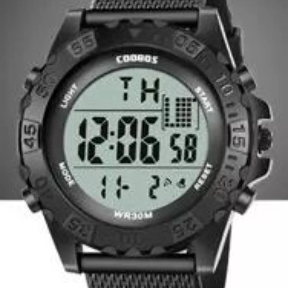Men's Sports Digital Watch, Water Resist, Calendar, Alarm, Stopwatch Back Light
